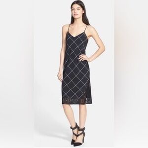 1. State Black and White Spaghetti Strap Dress